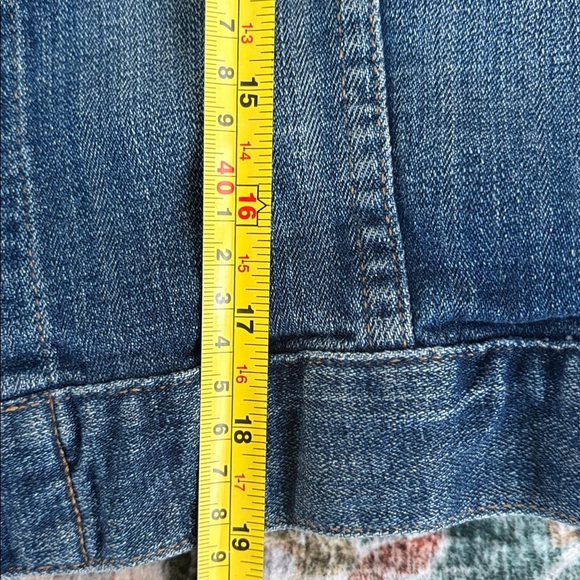 Current Elliott The Snap Jacket jean jacket cropped perfectly worn snap closure - Picture 13 of 16